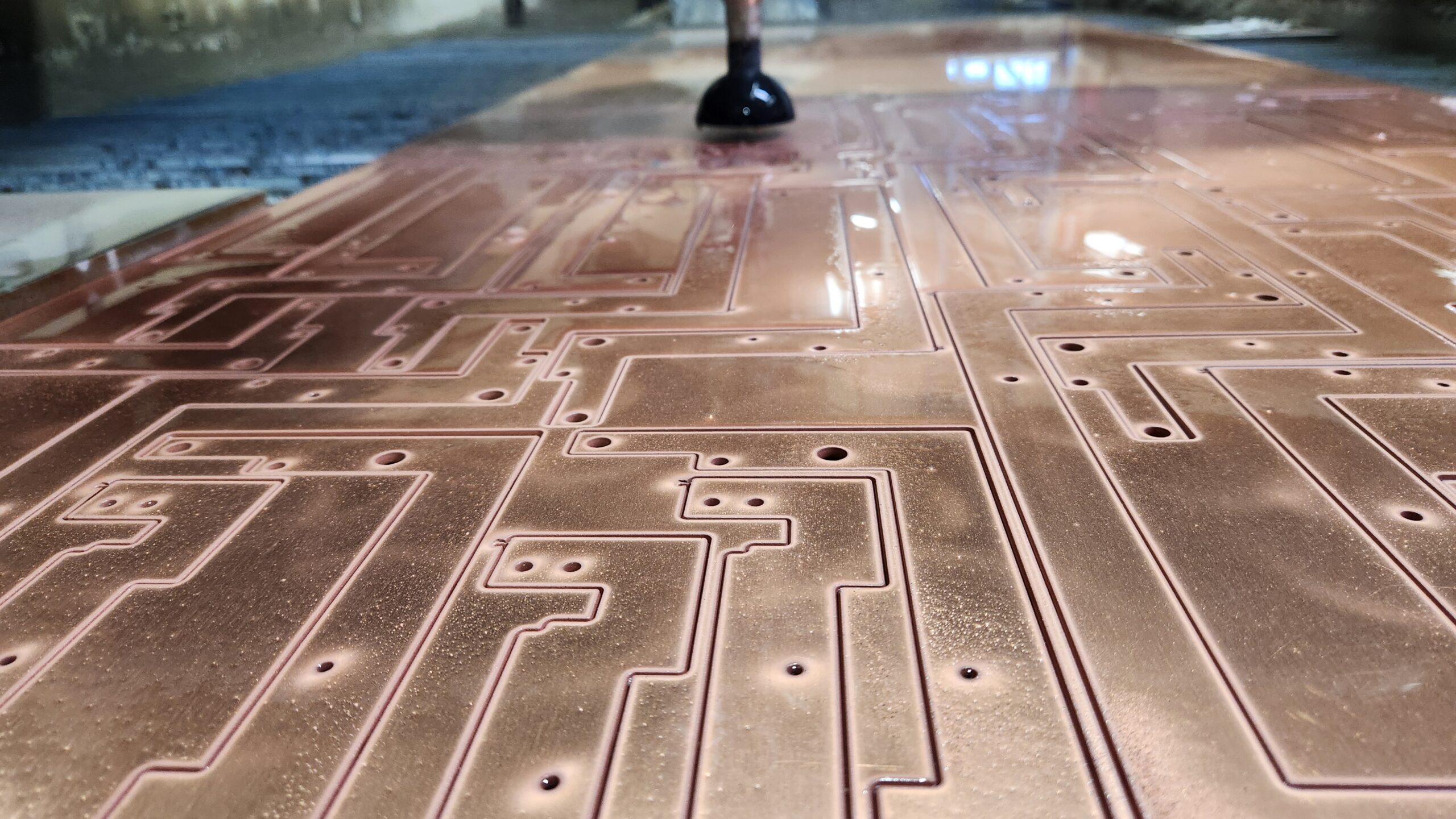Waterjet CNC cutting custom copper bus bars
